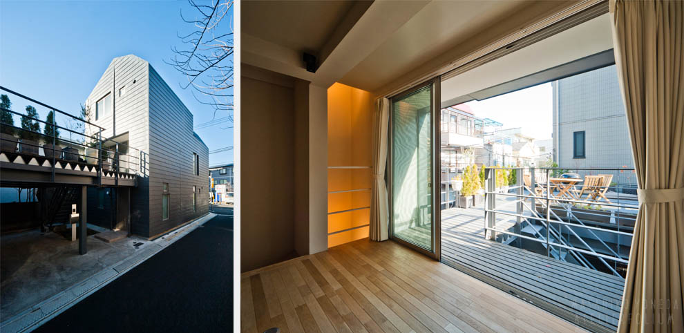文京区にある設計事務所アトリエフォリウムが設計を行った、住宅の外観・内観写真です。